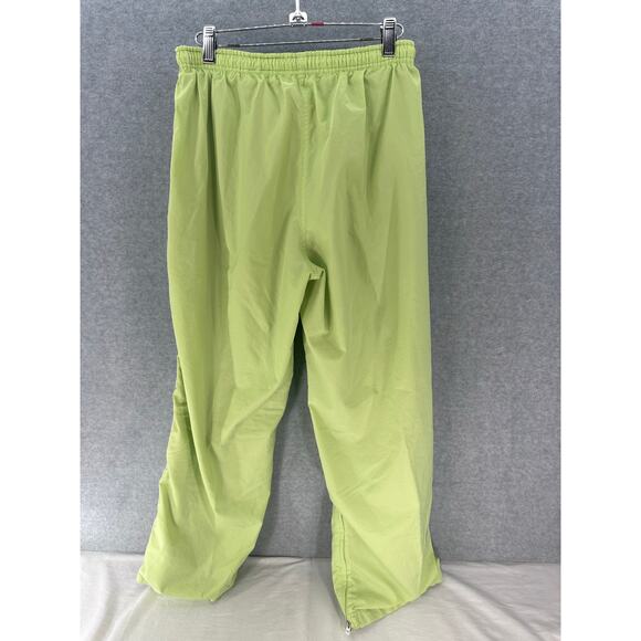 Nike Green Women's sz M Striped Pants Cargo Sweatshirt Lined Track Pants Y2K - Picture 2 of 12